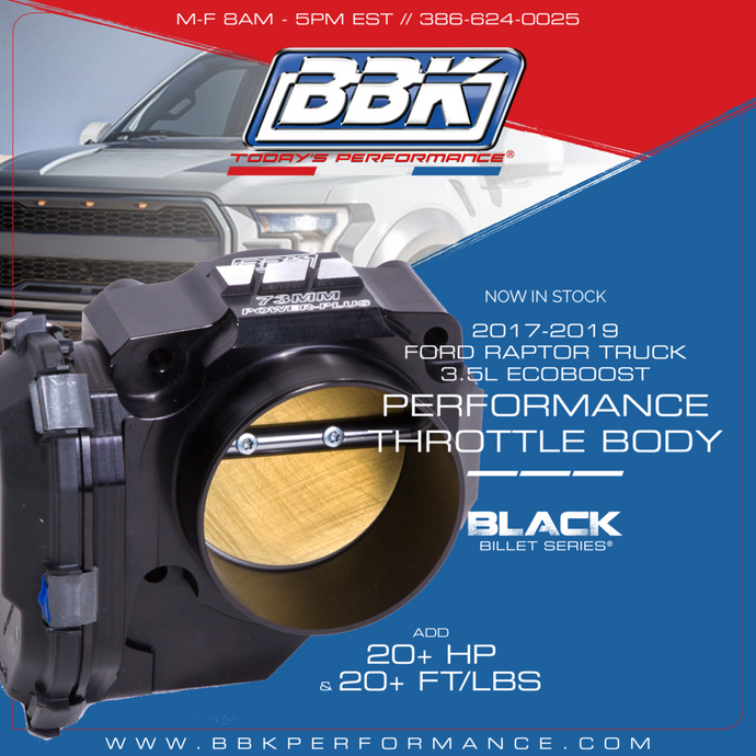 NOUVEAU 2017-2019 BBK PERFORMANCE NOIRE FORD RAPTOR CAMION 3,5L ECOBOOST 73MM CORPS DE PAPILLON