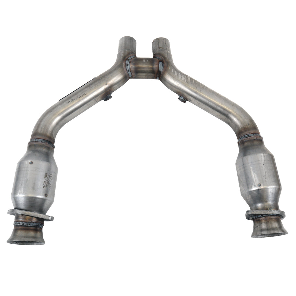 Ford Mustang V6 High Flow Catted Short Mid H-Pipe For Long Tubes 15-17 - BBK Performance