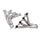 Chevrolet Corvette 5.7 LS1 1-3/4 Shorty Exhaust Headers Polished Silver Ceramic 97-99 - BBK Performance