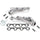 Ford Mustang 351 Swap 1-5/8 Shorty Exhaust Headers Polished Silver Ceramic 79-93 - BBK Performance