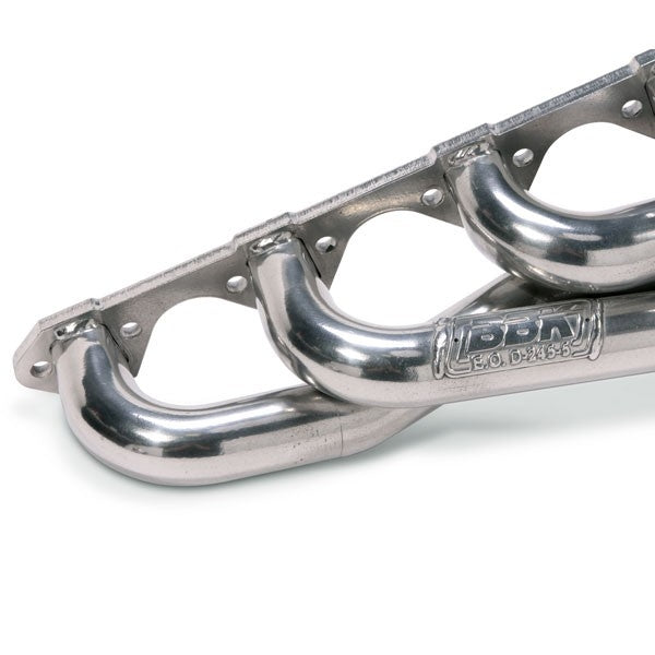 Ford Mustang 351 Swap 1-5/8 Shorty Exhaust Headers Polished Silver Ceramic 79-93 - BBK Performance