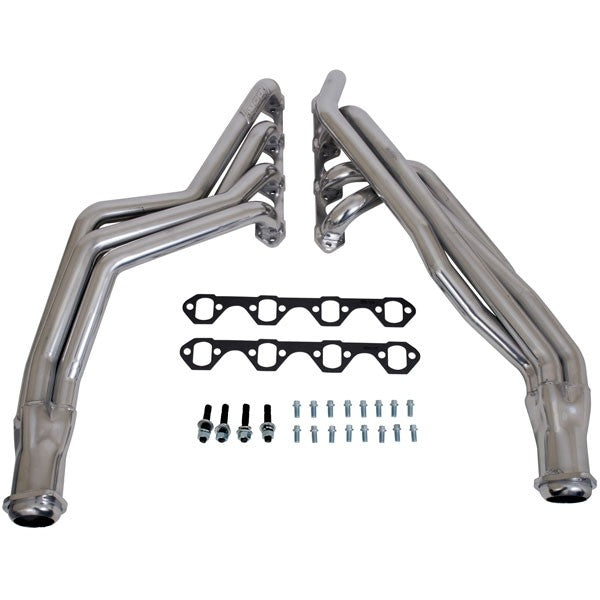 Ford Mustang 5.0L 1-5/8 Long Tube Exhaust Headers Polished Silver Ceramic 79-93 - BBK Performance