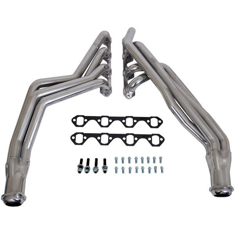 Ford Mustang 5.0L 1-5/8 Long Tube Exhaust Headers Polished Silver Ceramic 79-93 - BBK Performance