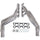 Ford Mustang GT 5.0 1-5/8 Long Tube Exhaust Headers Polished Silver Ceramic 94-95 - BBK Performance