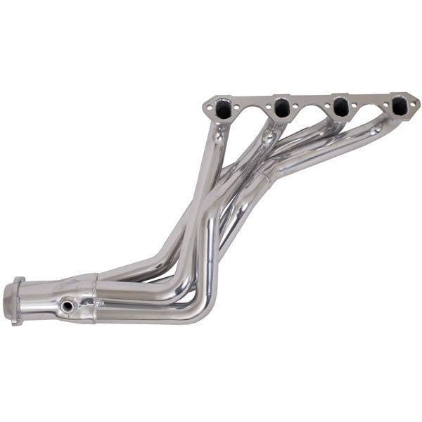 Ford Mustang 5.0 1-5/8 Long Tube Exhaust Headers Automatic Trans Polished Silver Ceramic 79-93 - BBK Performance