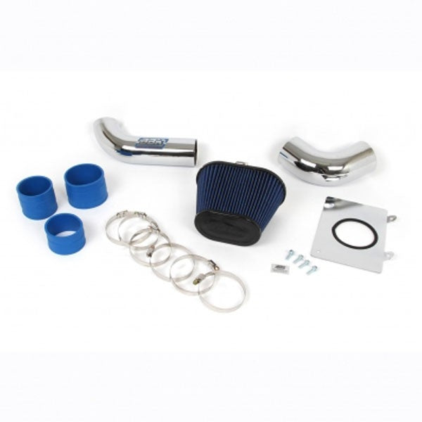 Ford Mustang 5.0 Cold Air Intake Kit Fenderwell Style Powder Coated Chrome 86-93 - Reconditioned - BBK Performance