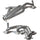Chevrolet Camaro Firebird 5.7 LT1 1-5/8 Shorty Exhaust Headers Polished Silver Ceramic 94-95 - BBK Performance