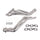 Ford Mustang V6 3.7 1-3/4 Long Tube Exhaust Headers Polished Silver Ceramic 11-17 - BBK Performance