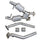 Ford Mustang GT 2-1/2 High Flow Catted X Pipe 96-98 - BBK Performance