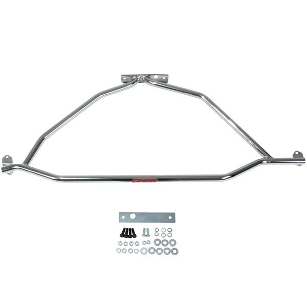Ford Mustang Strut Tower Brace Powder Powder Coated Chrome Finish 86-93 - BBK Performance