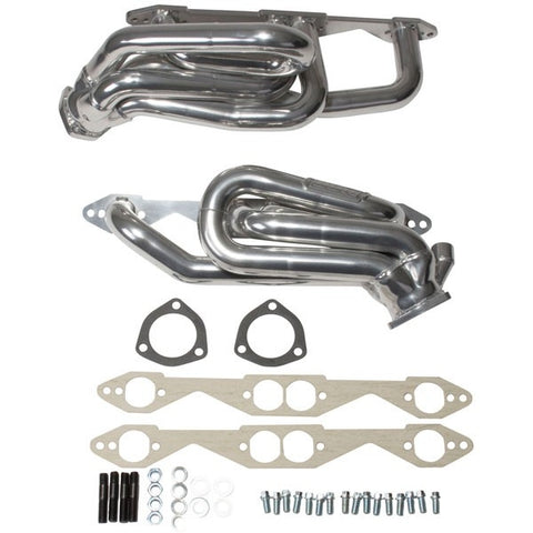 Chevrolet GM Truck SUV 5.0 5.7 1-5/8 Shorty Exhaust Headers Polished Silver Ceramic 96-99 - BBK Performance