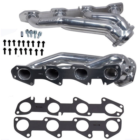 Dodge Challenger Charger 5.7 Hemi 1-3/4 Shorty Exhaust Headers Polished Silver Ceramic 09-23 - BBK Performance