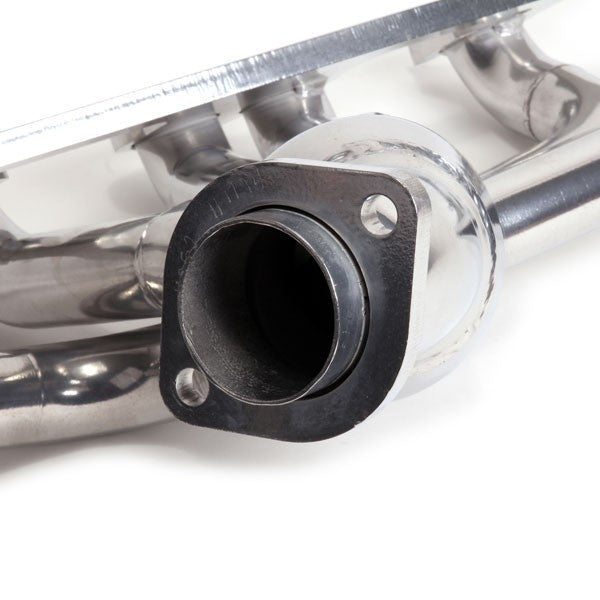 Jeep Cherokee Wrangler 4.0 1-1/2 Shorty Exhaust Header Polished Silver Ceramic 91-99 - BBK Performance