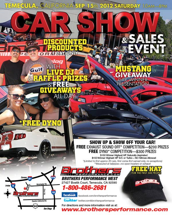 Sept 15th Temecula California Brothers Performance Car Show Up & Show