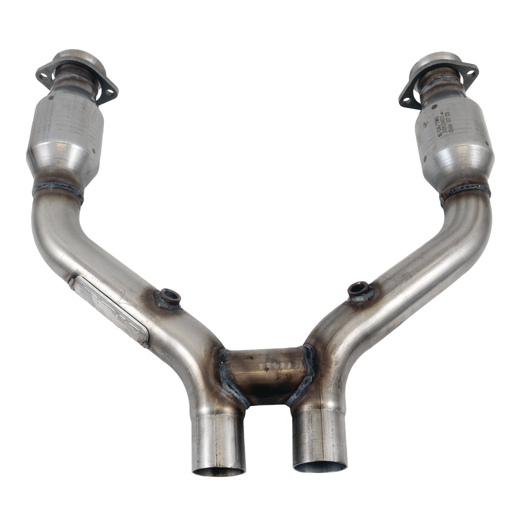 Ford Mustang V6 High Flow Catted Short Mid H-Pipe For Long Tubes 15-17 - BBK Performance