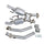 BBK Performance Ford Mustang 5.0L 2-1/2 High Flow Catted X-Pipe for 1986-1993 model, showing stainless steel construction and piping details.