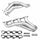 Dodge Challenger Charger 300C Magnum 6.1 Hemi 1-7/8 Shorty Exhaust Headers Polished Silver Ceramic 06-10 - Reconditioned