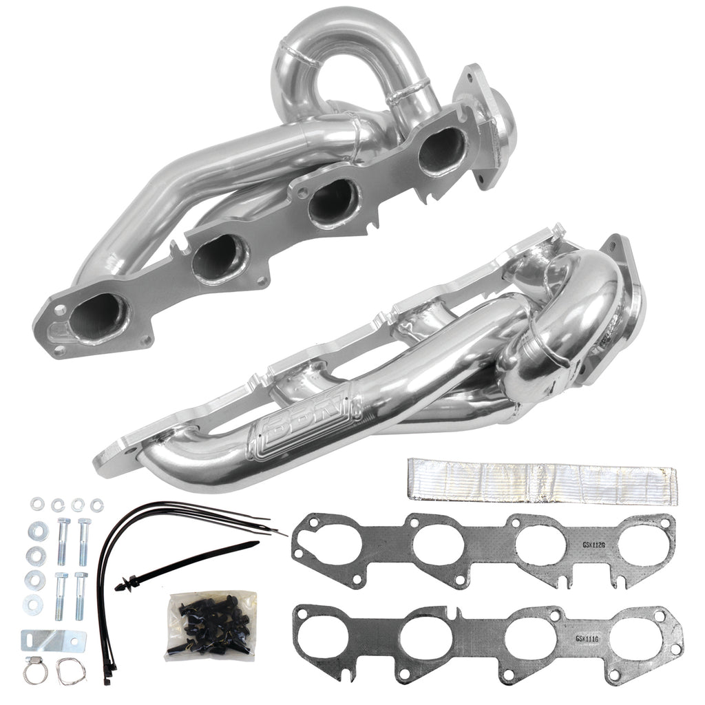 Dodge Ram 1500 Truck 5.7 Hemi 1-3/4 Shorty Exhaust Headers Polished Silver Ceramic 09-18 - Reconditioned