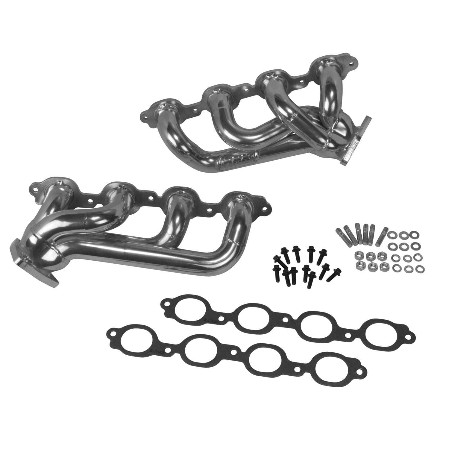Chevrolet GM Truck 5.3 6.2 1-3/4 Shorty Exhaust Headers Polished Silver  Ceramic 14-18