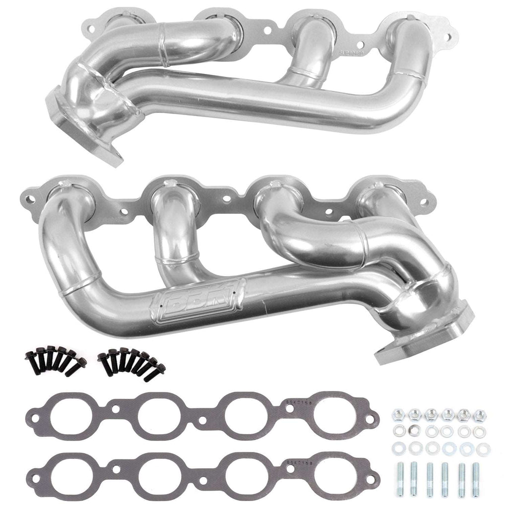 Chevrolet Full Size Truck 5.3/6.2L 1-3/4” Shorty Exhaust Headers – Polished Silver Ceramic 19-23 - BBK Performance