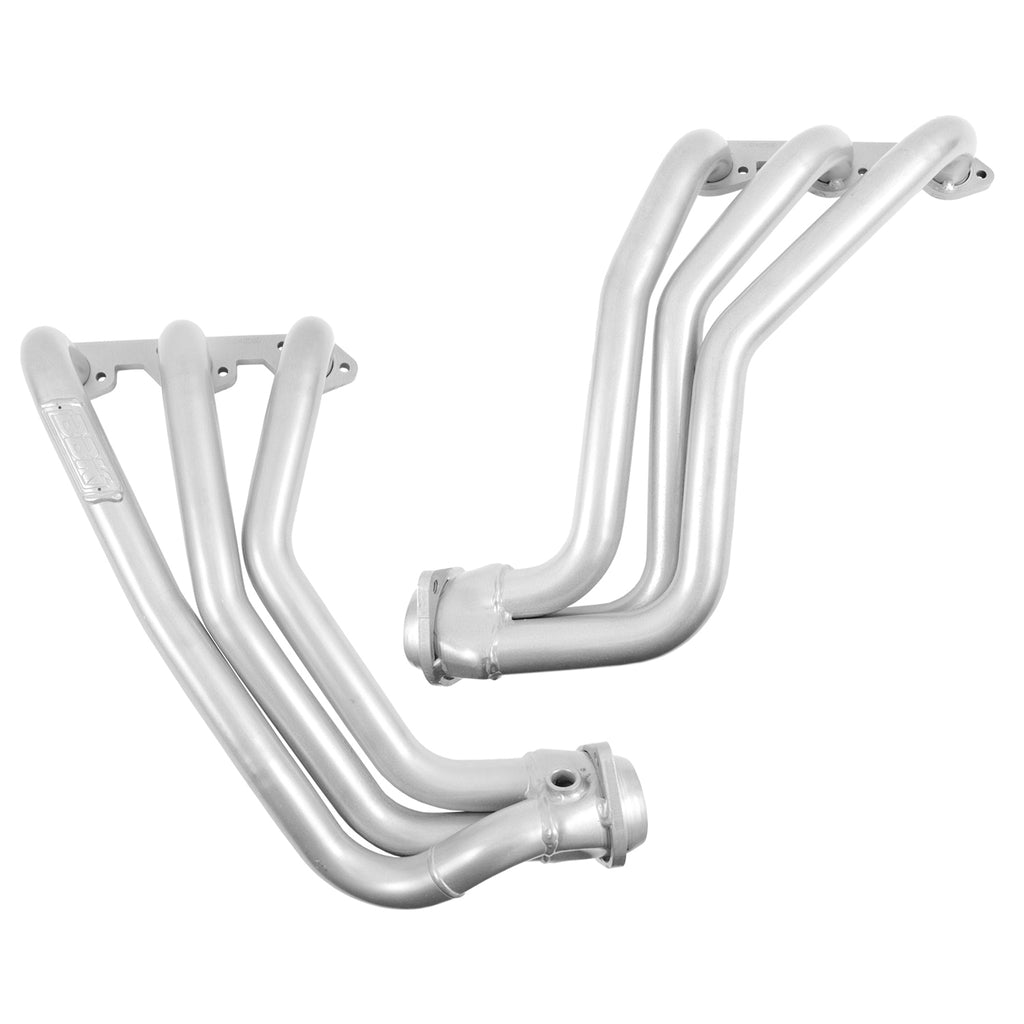 Jeep Wrangler 3.8 1-5/8 Long Tube Exhaust Headers With High Flow Cats Polished Silver Ceramic 07-11 - Reconditioned - BBK Performance