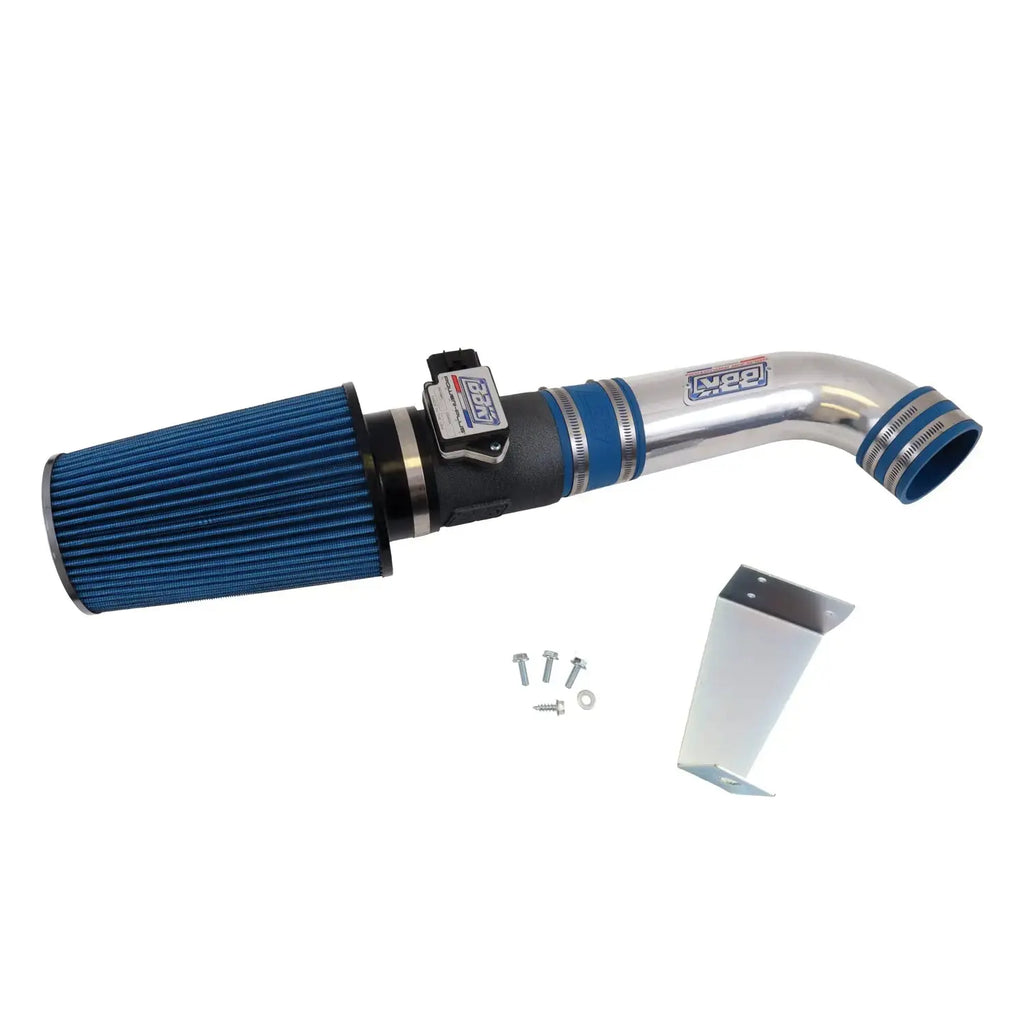 Ford Mustang 5.0 Cold Air Intake Kit Non Fender well Powder Coated Chrome 86-93 - Reconditioned - BBK Performance