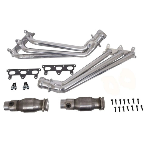 Chevrolet Camaro V6 1-5/8 Long Tube Exhaust Headers With High Flow Cats Polished Silver Ceramic 10-11 - BBK Performance