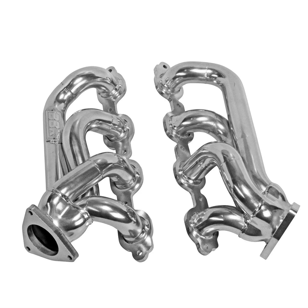 Chevrolet GM Truck 5.3 6.2 1-3/4 Shorty Exhaust Headers Polished Silver Ceramic 14-18 - BBK Performance