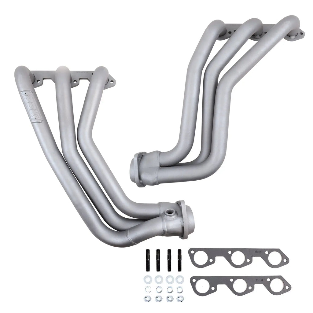 Jeep Wrangler 3.8 1-5/8 Long Tube Exhaust Headers With High Flow Cats Titanium Ceramic 07-11 - BBK Performance