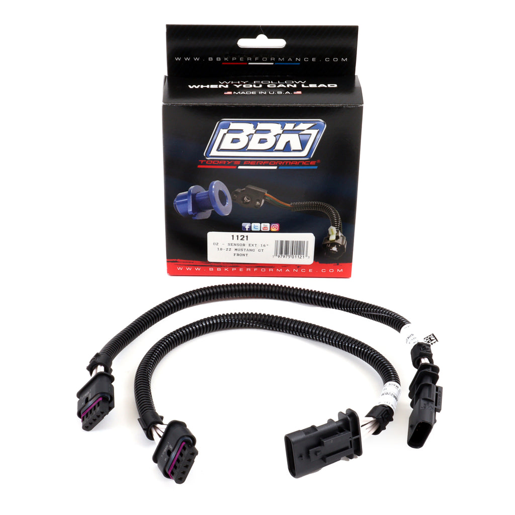 Ford Mustang GT Front/Rear O2 Sensor Extensions 16 Inch 18-23 - BBK Performance