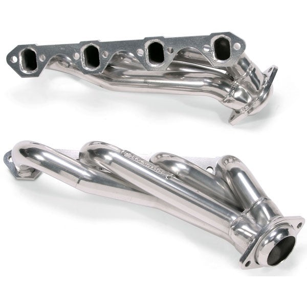 Ford Mustang 351 Swap 1-5/8 Shorty Exhaust Headers Polished Silver Ceramic 79-93 - Reconditioned - BBK Performance
