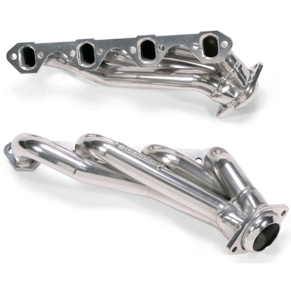 Ford Mustang 5.0L 1-5/8 Shorty Exhaust Headers Polished Silver Ceramic 86-93 - BBK Performance