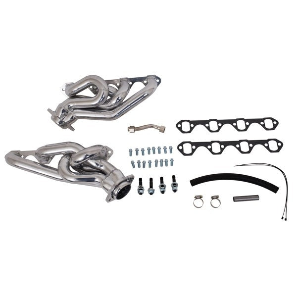 Ford Mustang GT 5.0 1-5/8 Shorty Equal Length Exhaust Headers Polished Silver Ceramic 94-95 - BBK Performance