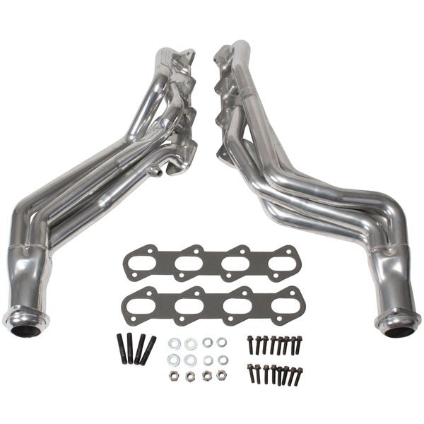 Ford Mustang Cobra Mach 1 1-5/8 Long Tube Exhaust Headers Polished Silver Ceramic 99-04 - BBK Performance