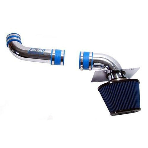 Ford Mustang 5.0 Cold Air Intake Kit Fenderwell Style Powder Coated Chrome 86-93 - Reconditioned - BBK Performance