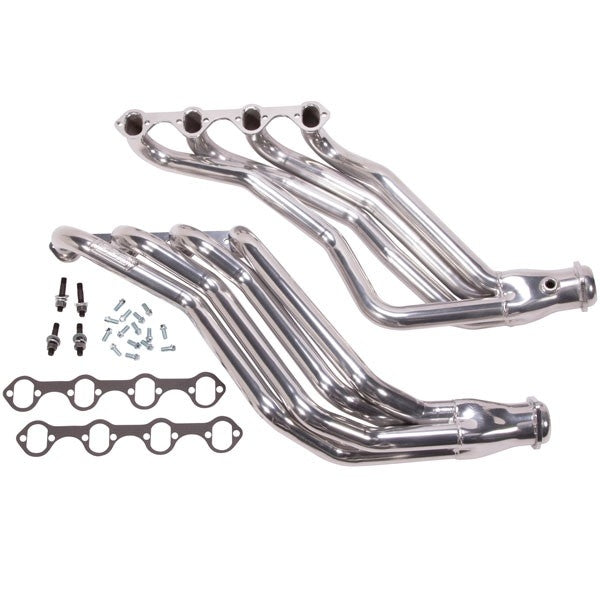 Ford Mustang 351 Swap 1-3/4 Long Tube Exhaust Headers Polished Silver Ceramic 86-93 - BBK Performance