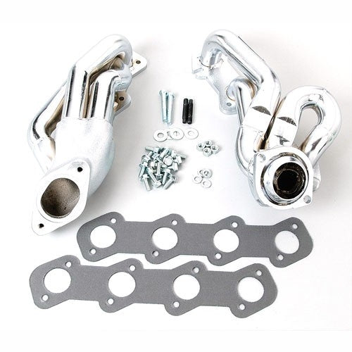 Ford Mustang GT 4.6 1-5/8 Shorty Exhaust Headers Polished Silver Ceramic 96-04 - BBK Performance