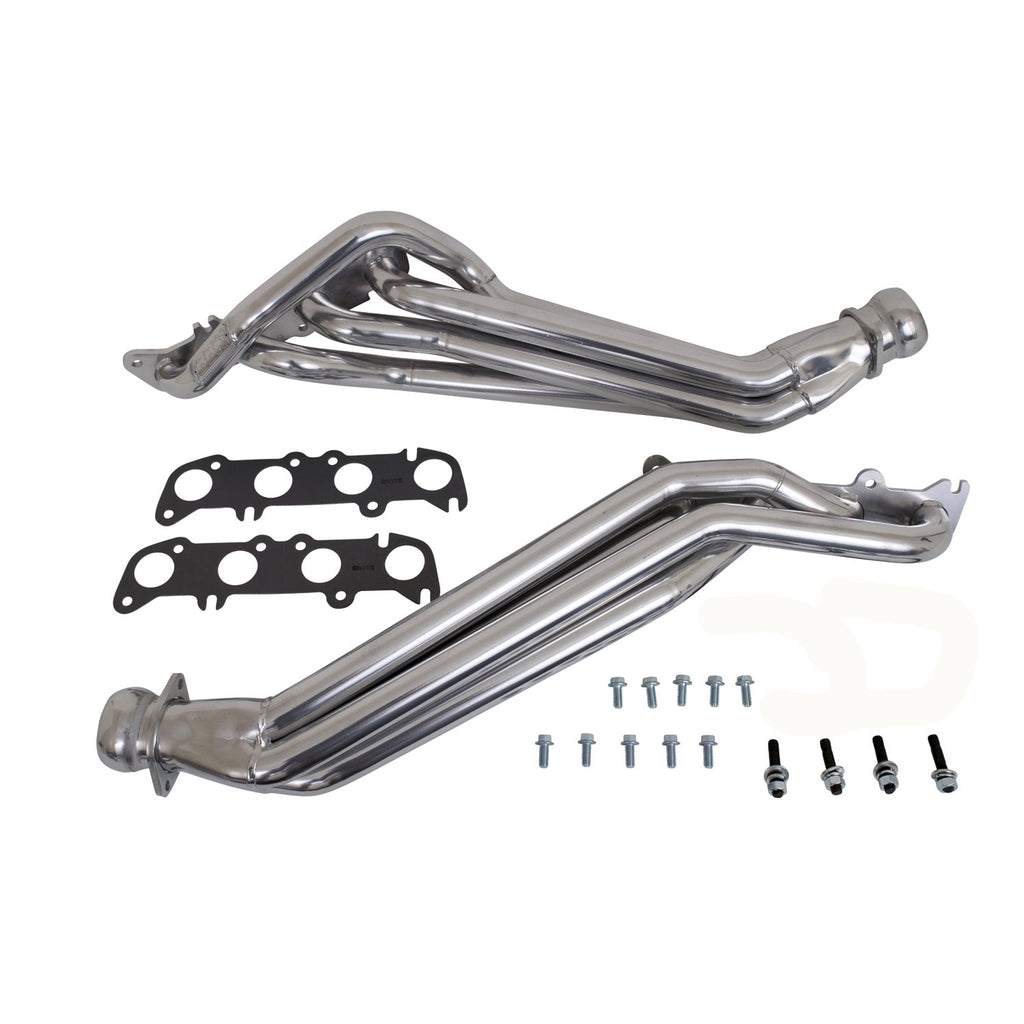 Ford F150 Truck 5.0 Coyote 1-3/4 Long Tube Exhaust Headers Polished Silver Ceramic 11-14 - BBK Performance