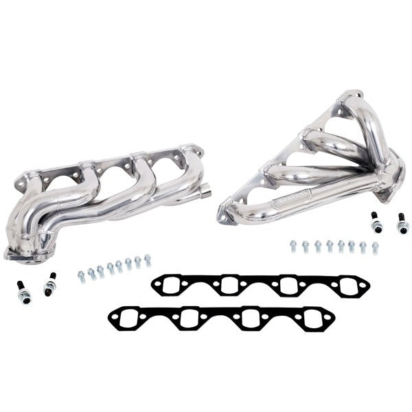 Ford F150 351 5.8 1-5/8 Shorty Exhaust Headers Polished Silver Ceramic 87-95 - BBK Performance