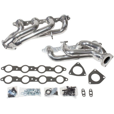Chevrolet GM Truck SUV 4.8 5.3 1-3/4 Shorty Exhaust Headers Polished Silver Ceramic 99-13 - BBK Performance