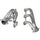 Ford Mustang V6 1-5/8 Shorty Exhaust Headers Polished Silver Ceramic 05-10 - BBK Performance