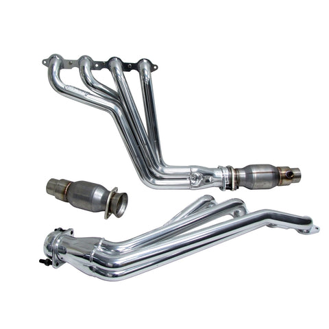 Chevrolet Camaro SS 1-7/8 Long Tube Exhaust Headers With High Flow Cats Polished Silver Ceramic 10-15 - BBK Performance