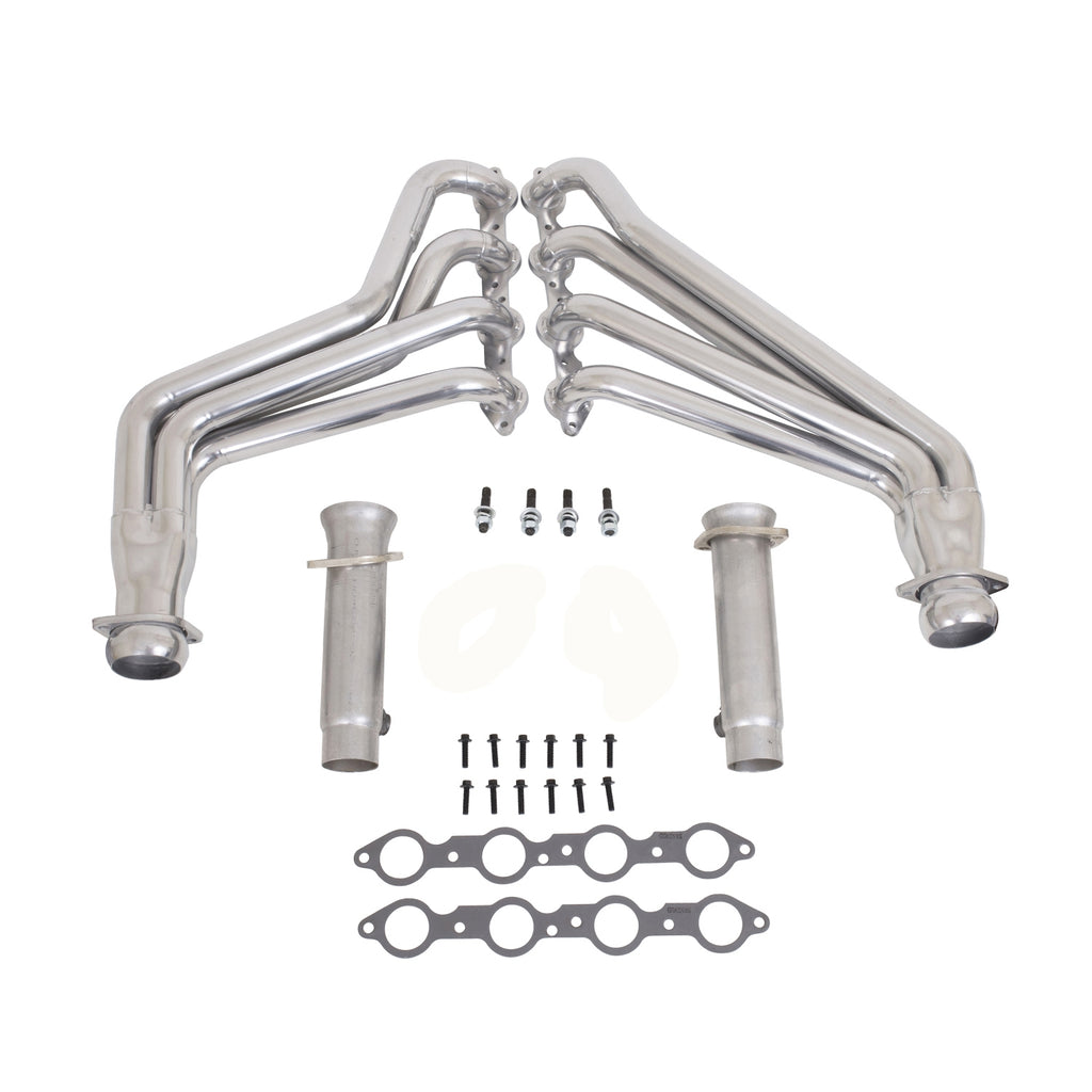 Chevrolet Camaro SS 1-7/8 Long Tube Exhaust Headers With High Flow Cats Polished Silver Ceramic 10-15 - Reconditioned - BBK Performance