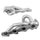 Dodge Ram 1500 5.7L Hemi 1-3/4" Shorty Headers - Polished Silver Ceramic 19-23 - BBK Performance